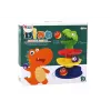 LEAN TOYS Edukacyjna Zjeżdżalnia dla Piłek Sortownik Zielony Dinozaur