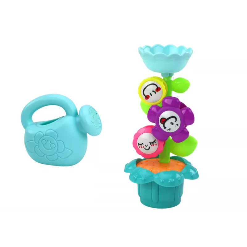 LEAN TOYS Kąpielowa zabawka Konewka z kolorowymi kwiatami