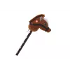 LEAN TOYS Pluszowa Głowa Konia na Kiju Hobby Horse Ciemny Brąz Krótkowłosy Odgłosy Konia