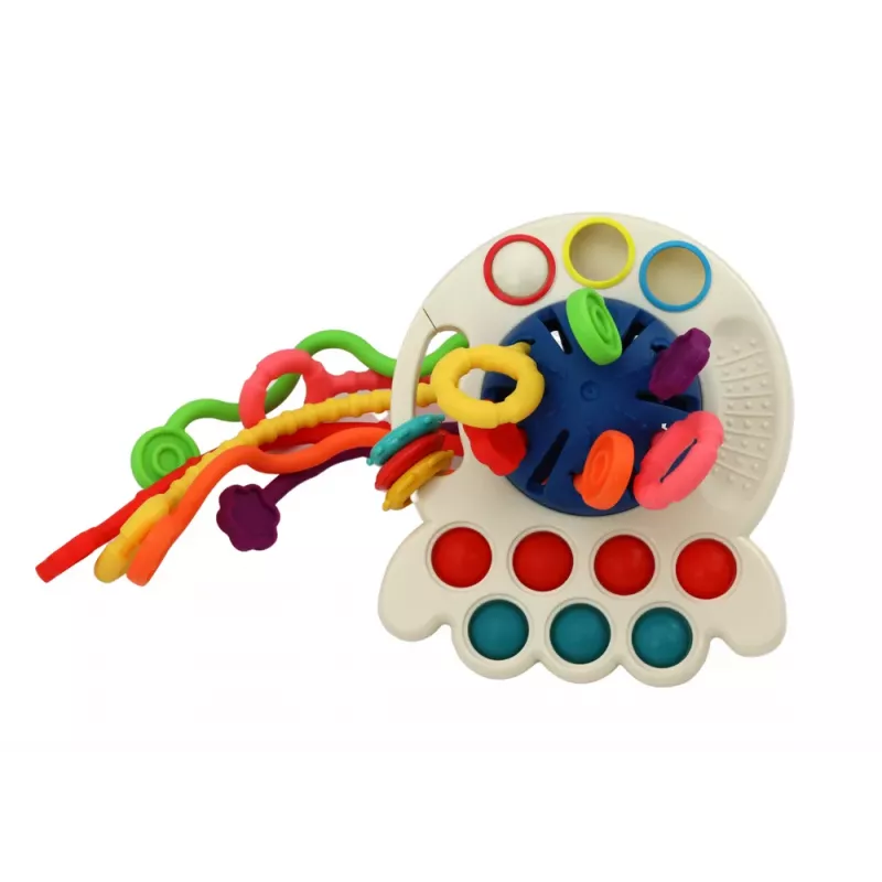 LEAN TOYS Kolorowy Gryzak Ośmiornica Sensoryczna dla Niemowląt