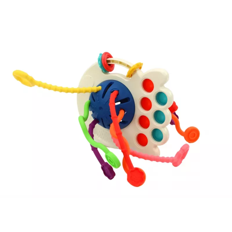 LEAN TOYS Kolorowy Gryzak Ośmiornica Sensoryczna dla Niemowląt