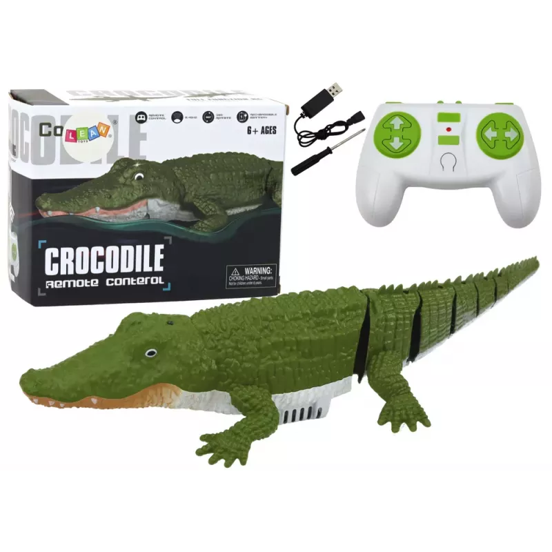 LEAN TOYS Zdalnie Sterowany Krokodyl Wodny Pływający w Wodzie za Pomocą Pilota