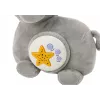 LEAN TOYS Pluszowy Słoń Projektor Śpiący Szary Przytulanka Gwiazdy Melodie