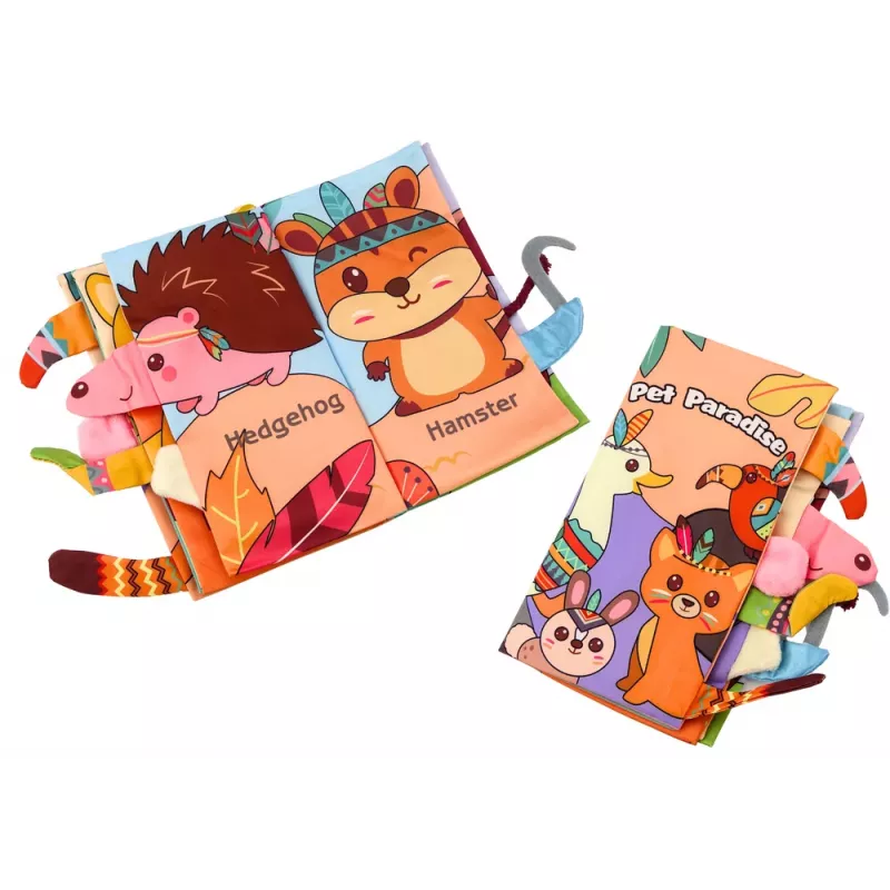 LEAN TOYS Miękka Książeczka Edukacyjna Szeleszczące Zwierzęta Leśne