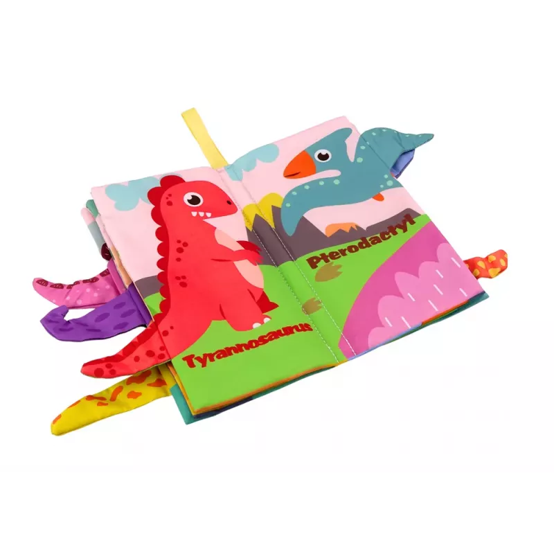 LEAN TOYS Miękka Książeczka Zwierzęta Dinozaury Szeleszcząca Kolorowa