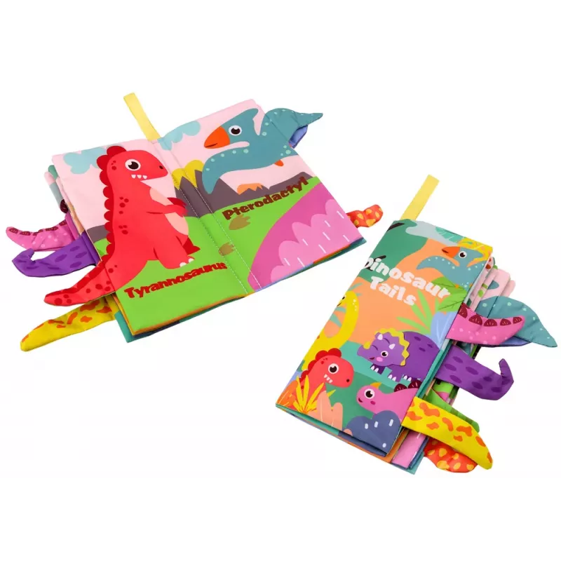 LEAN TOYS Miękka Książeczka Zwierzęta Dinozaury Szeleszcząca Kolorowa