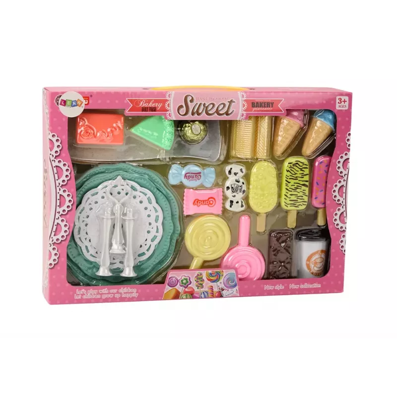 LEAN TOYS Zestaw Cukiernia Kawiarnia Słodycze Figurki Ciasto Kawowe 25 szt.