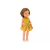LEAN TOYS Lalka Żółta Sukienka Brązowe Włosy Duża Lalka 33cm