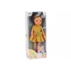 LEAN TOYS Lalka Żółta Sukienka Brązowe Włosy Duża Lalka 33cm