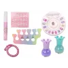 LEAN TOYS Zestaw Kosmetyczny w Walizce do Makijażu Paznokci Fioletowa Walizka 9 szt.