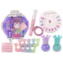 LEAN TOYS Zestaw Kosmetyczny w Walizce do Makijażu Paznokci Fioletowa Walizka 9 szt.
