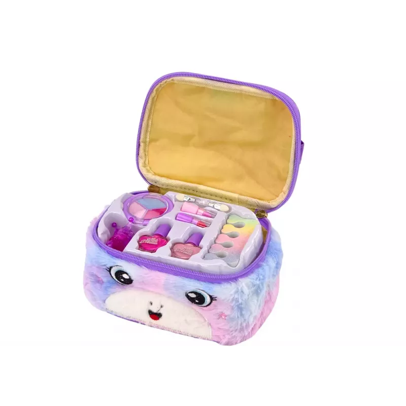 LEAN TOYS Beauty Set In Plush Cosmetic Bag Unicorn Nail Polish Shadows