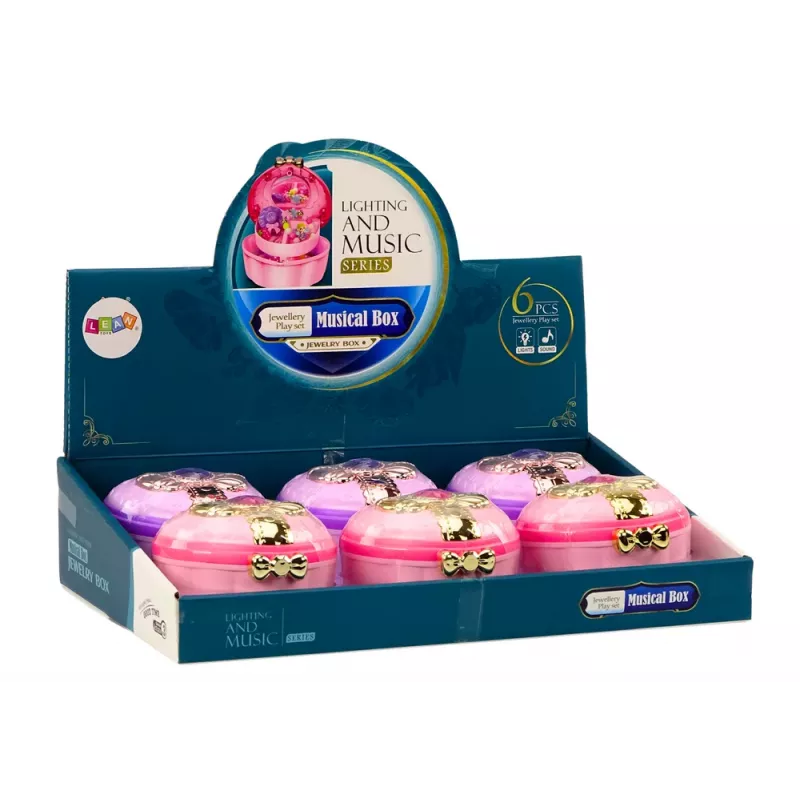 LEAN TOYS Zestaw: Skrzynia, Pudełko w kształcie serca, Pudełko na biżuterię, Akcesoria MIX