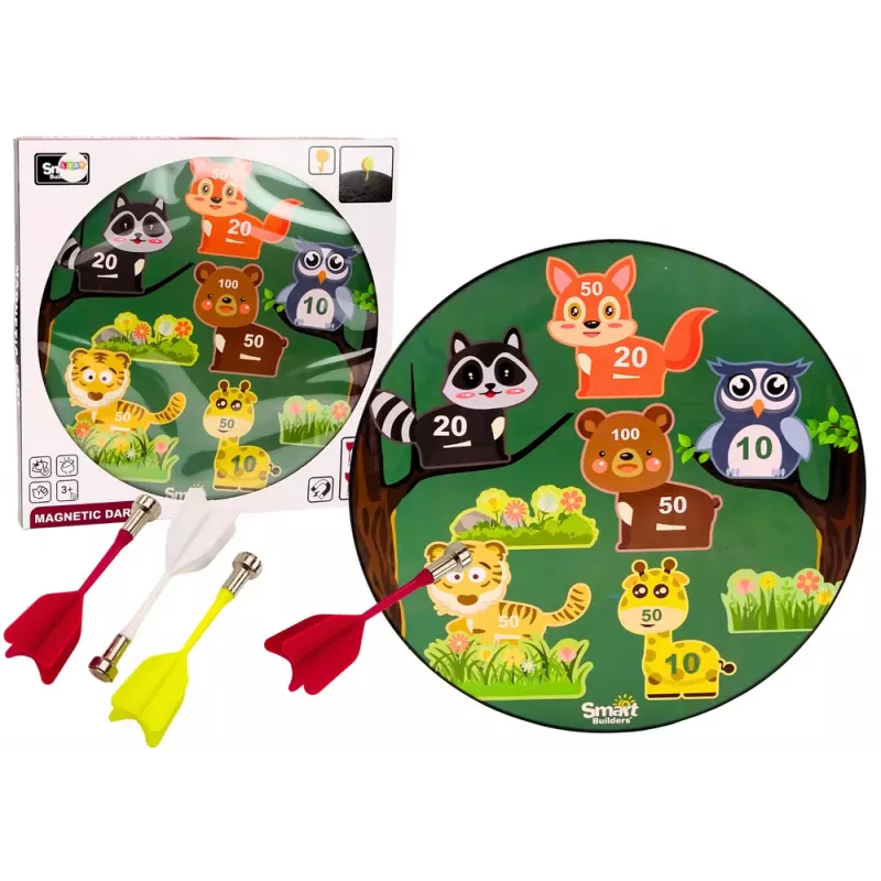 LEAN TOYS Magnetic Animals Green Arcade Darts Game