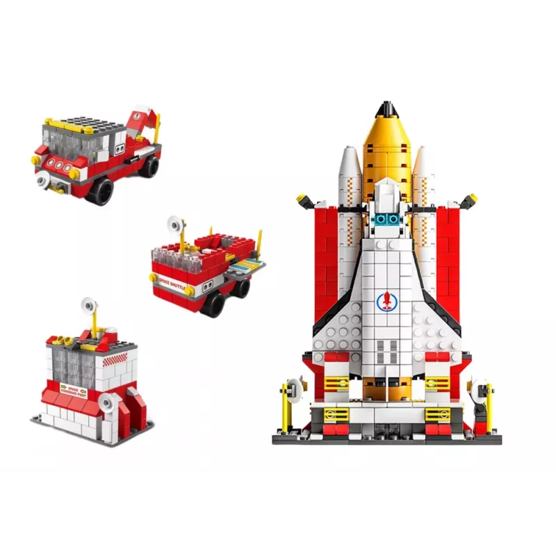 LEAN TOYS Klocki Konstrukcyjne Rakieta Kosmiczna 6w1 Pojazdy Kosmiczne 1000 szt.