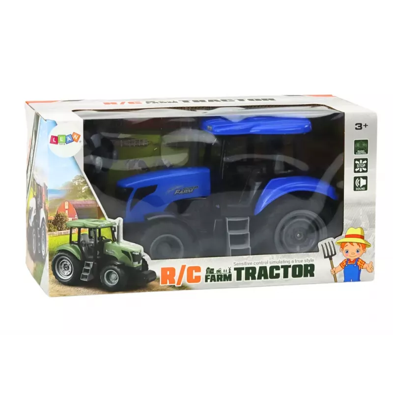 LEAN TOYS Remote Controlled Tractor RC 2.4G Sounds Blue