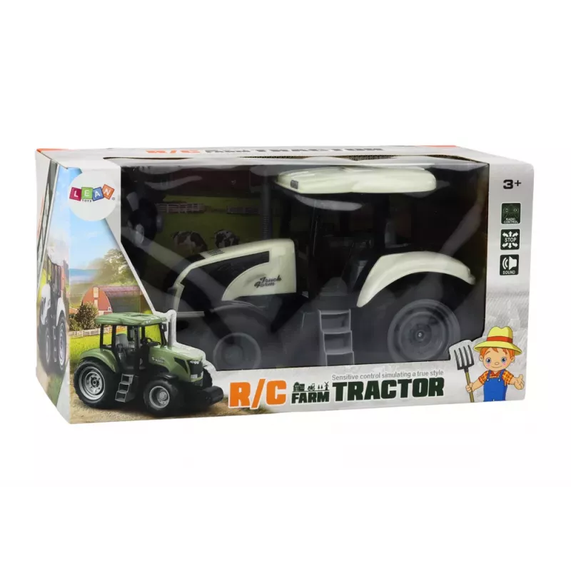 LEAN TOYS Zdalnie Sterowany Ciągnik RC 2.4G Dźwięki Biały
