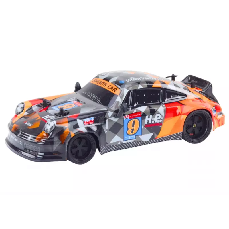 LEAN TOYS RC Samochód zdalnie sterowany 1:18 Gumowe koła Drift Pomarańczowy