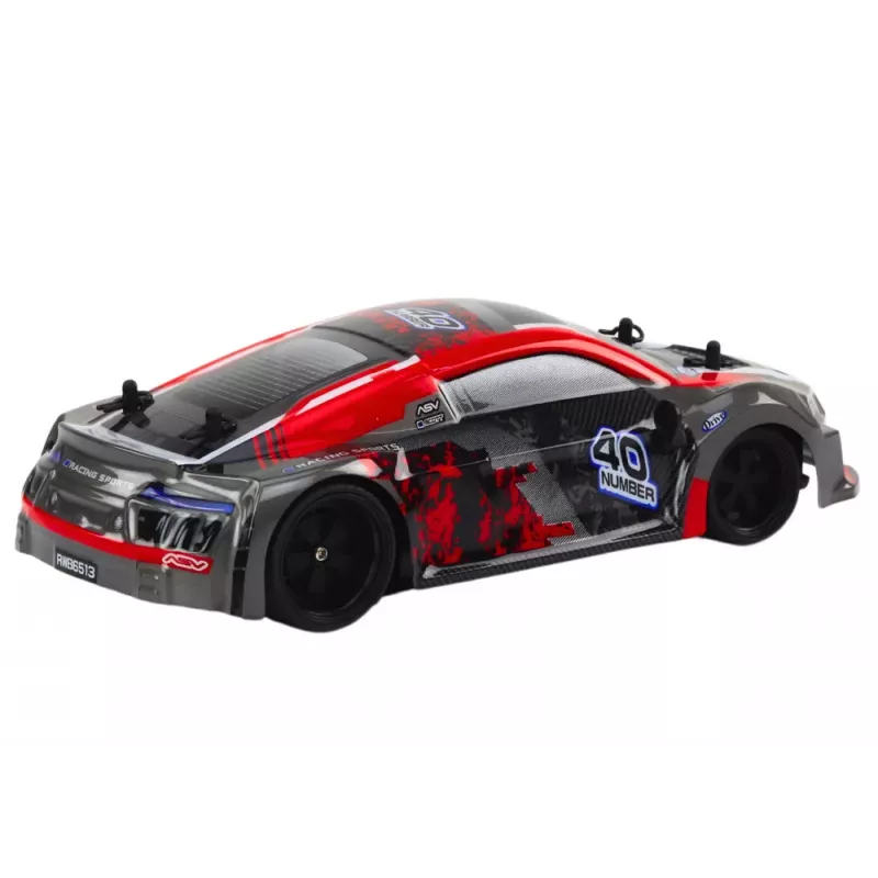 LEAN TOYS RC Samochód Zdalnie Sterowany 1:18 Gumowe Koła Drift Czerwony