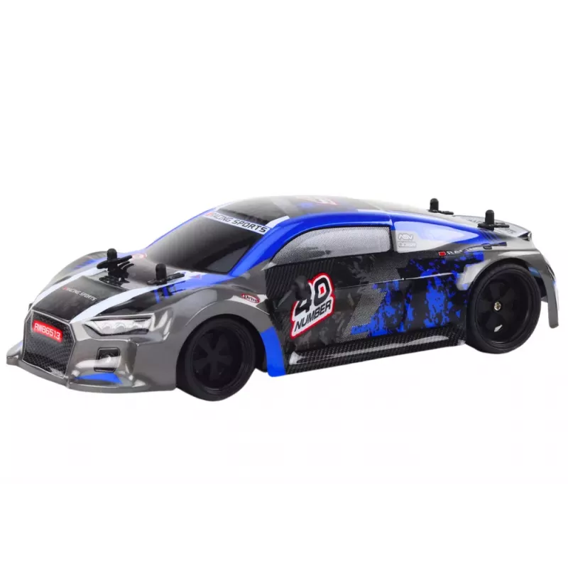 LEAN TOYS RC Samochód Zdalnie Sterowany 1:18 Gumowe Koła Drift Niebieski