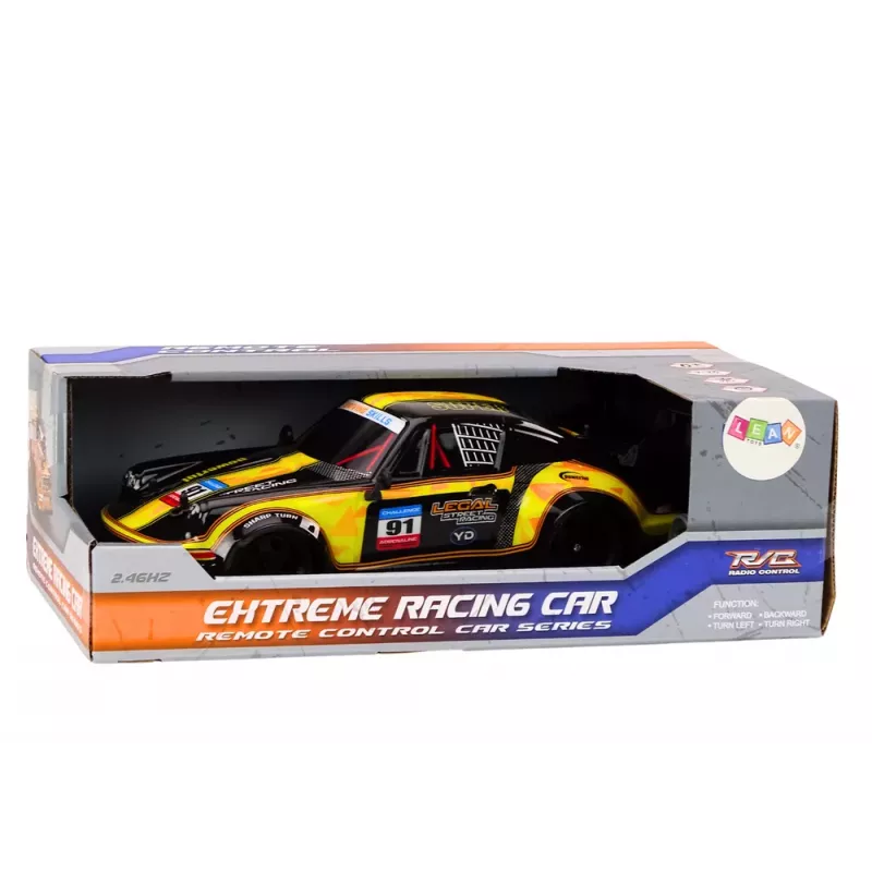 LEAN TOYS RC Samochód Zdalnie Sterowany 1:16 Gumowe Koła Drift Żółty