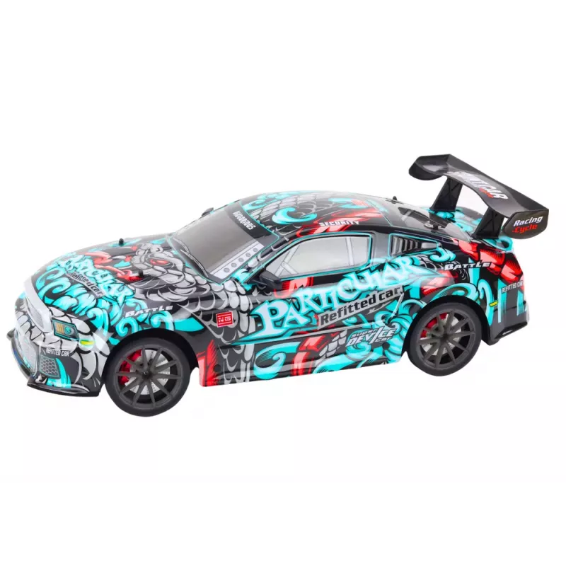 LEAN TOYS Duży Zdalnie Sterowany Samochód Sportowy RC 1:8 Światła Dźwięki Graffiti