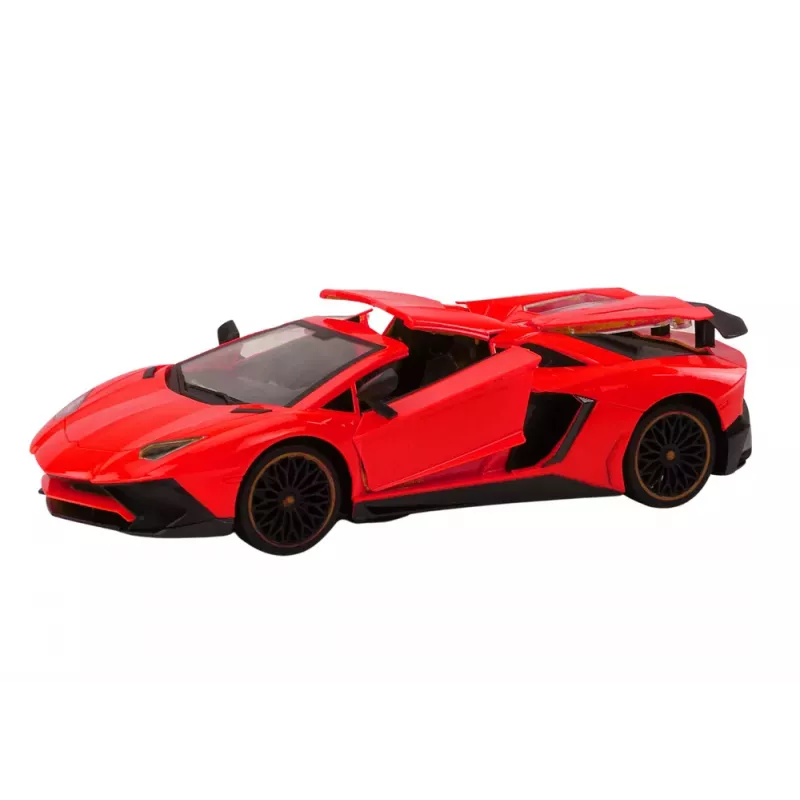 LEAN TOYS RC Samochód Sportowy Zdalnie Sterowany z Otwieranymi Drzwiami Czerwony 1:12