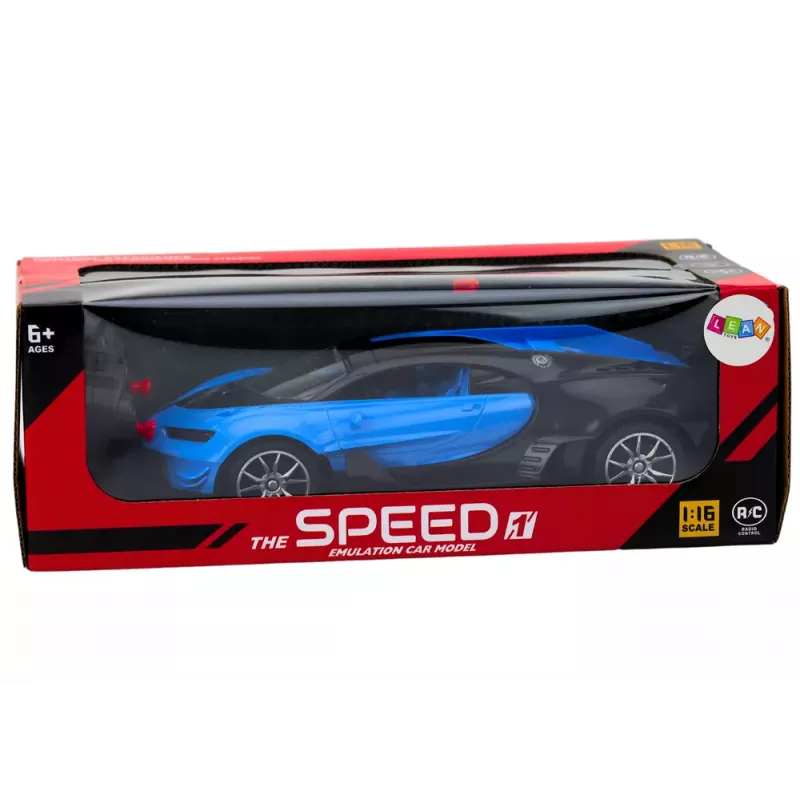 LEAN TOYS Samochód Sportowy Zdalnie Sterowany Auto RC Niebieski 1:16