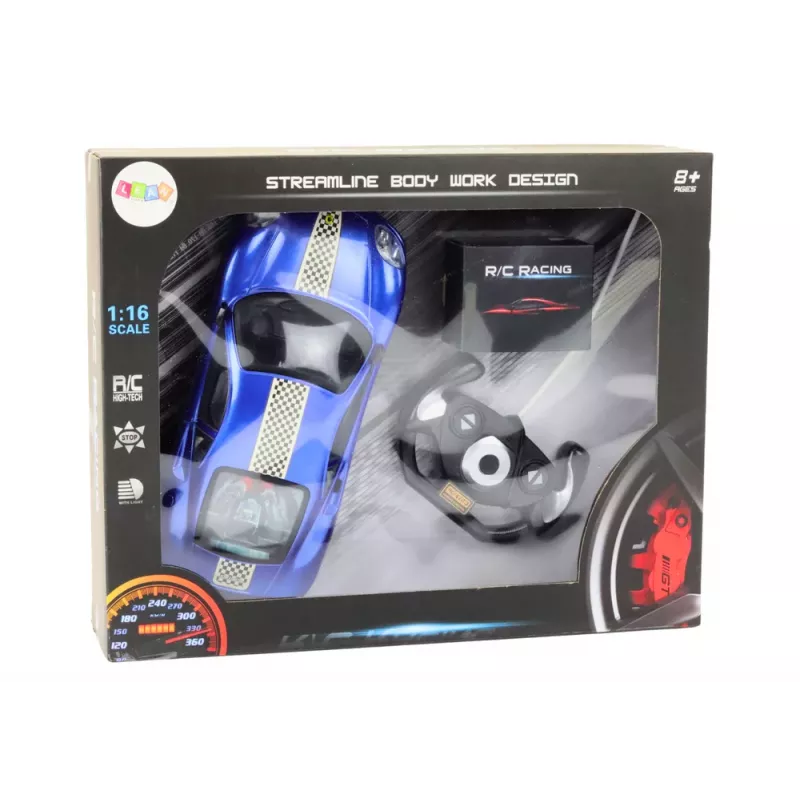 LEAN TOYS RC Samochód Zdalnie Sterowany 1:16 Światła Niebieski