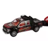 LEAN TOYS Zestaw Pickup z Lawetą, Naczepą, Samochodem Sportowym i Pojazdem Terenowym