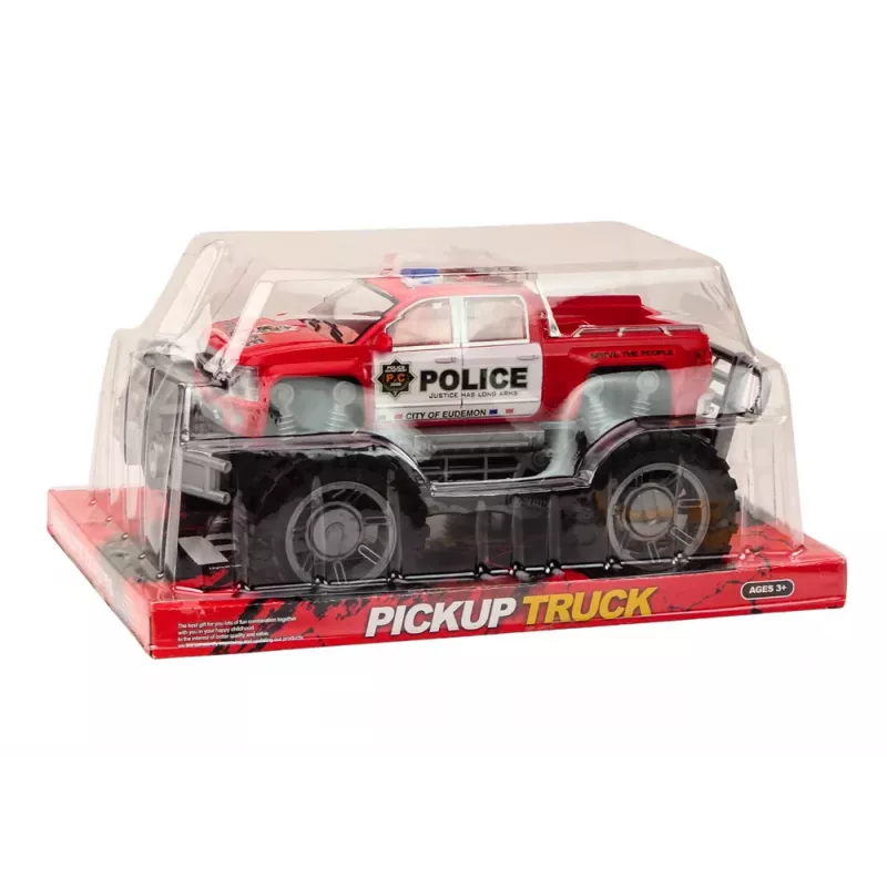 LEAN TOYS Policyjny Samochód Pickup Czerwony Terenowy