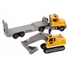 LEAN TOYS Lora Truck Gąsienicowa Koparka RC z Światłami, Dźwiękami i Napędem - Żółty, Skala 1:14, 2.4 GHz