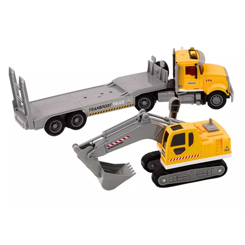 LEAN TOYS Lora Truck Gąsienicowa Koparka RC z Światłami, Dźwiękami i Napędem - Żółty, Skala 1:14, 2.4 GHz