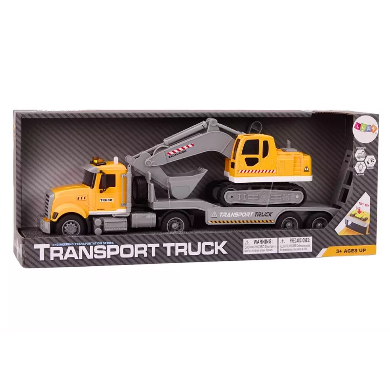 LEAN TOYS Lora Truck Gąsienicowa Koparka RC z Światłami, Dźwiękami i Napędem - Żółty, Skala 1:14, 2.4 GHz