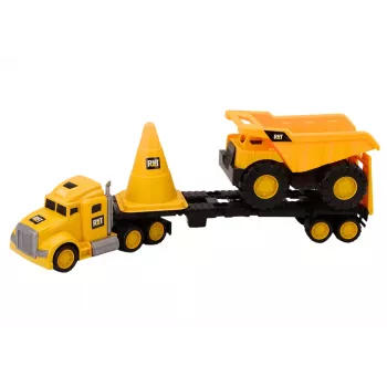 LEAN TOYS Zestaw maszyn budowlanych Wywrotka Ruchoma Żółta