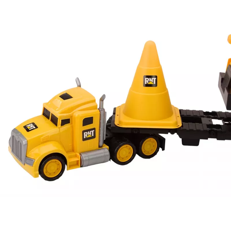 LEAN TOYS Zestaw maszyn budowlanych Wywrotka Ruchoma Żółta