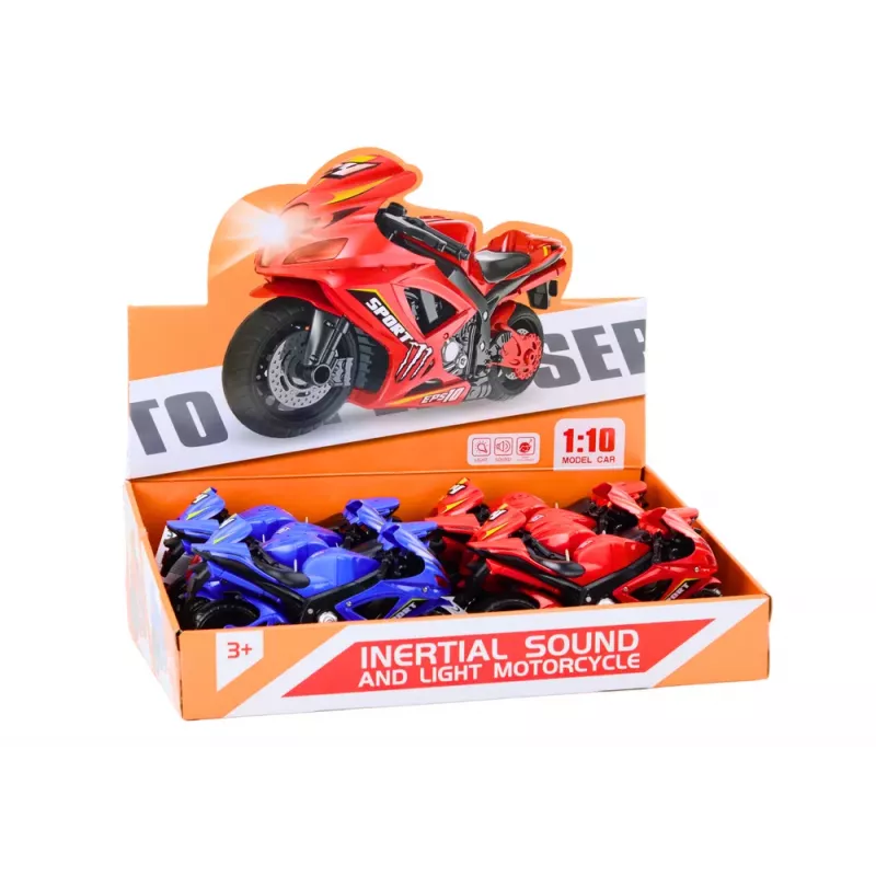 LEAN TOYS Sports Motorcycle Friction Drive Light and Sound 2 Colors