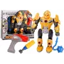 LEAN TOYS Robot Śrubokręt Wiertło Broń Dźwięk Światło Żółty
