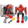 LEAN TOYS Robot Śrubka z Wiertarką i Śrubokrętem, Światło i Dźwięk, Czerwony