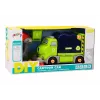 LEAN TOYS Śmieciarka Kreskówkowa Obrotowa Ruchoma DIY Granatowa