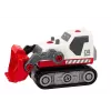 LEAN TOYS Koparka Gąsienicowa Kreskówkowa Do Skręcania DIY Biała
