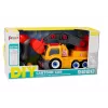 LEAN TOYS Cartoon Truck With Crane To Dismantle DIY Orange