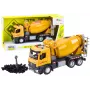 LEAN TOYS Żółta Betoniarka, Napęd Tarczowy, Światło i Dźwięk