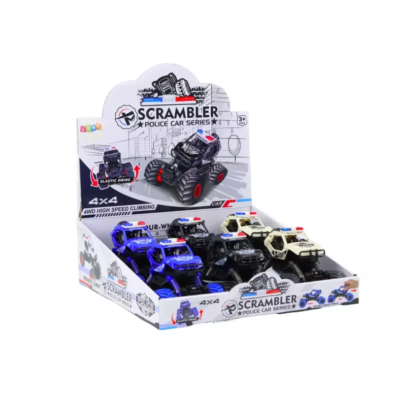LEAN TOYS Samochód Policyjny Friction Drive 3 Kolory Off-Road