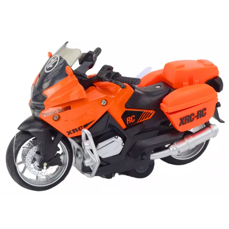 LEAN TOYS Sports Motorcycle z Napędem Tarczowym 3 Wzory Żółty Pomarańczowy Biały