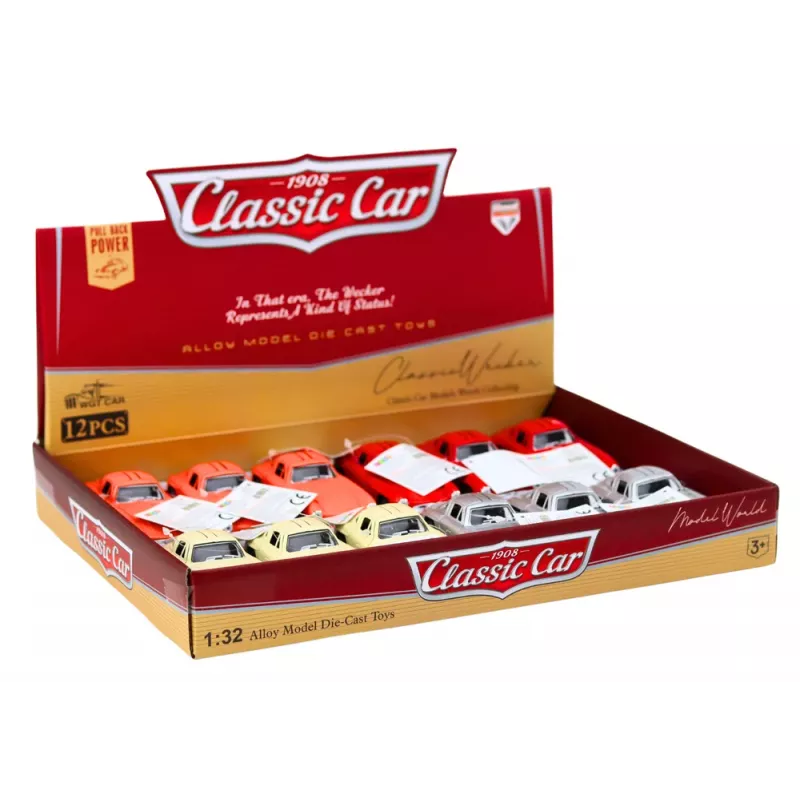 LEAN TOYS Classic Car 1:32 Metal Opening Doors Drive