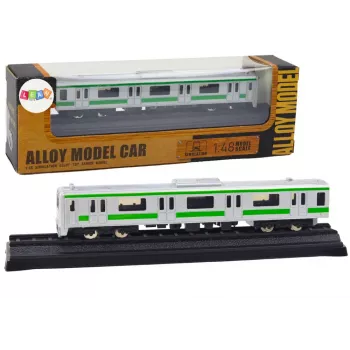 LEAN TOYS Kolekcjonerski Wagon Kolejowy 1:48 Metal Srebrny