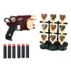 LEAN TOYS Foam Dinosaurs Brown Dinosaurs Gun With Darts Set