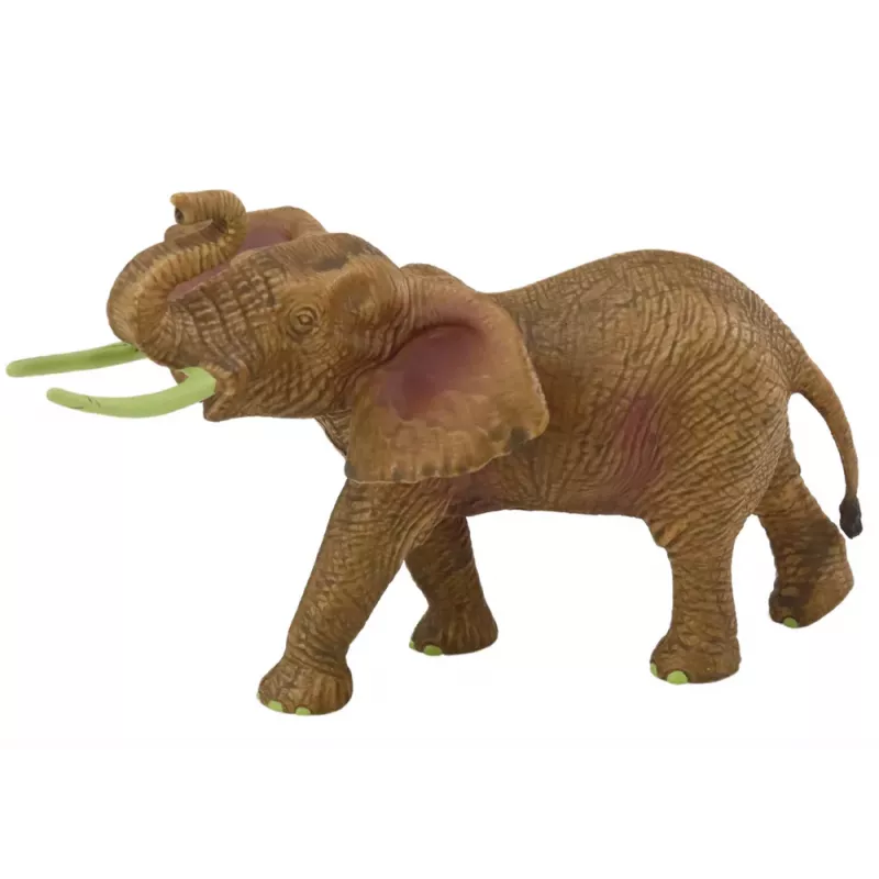 LEAN TOYS Figurka Kolekcjonerska Słoń Afrykański z Podniesioną Trąbą Safari