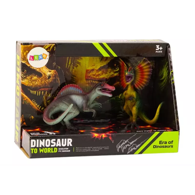 LEAN TOYS Dinozaury Spinosaurus Dilophosaurus Zestaw 2 Sztuki